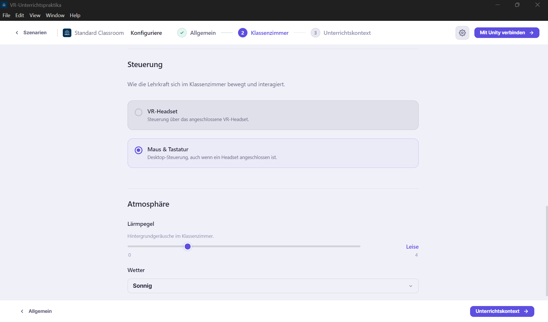 Screenshot: Klassenzimmer